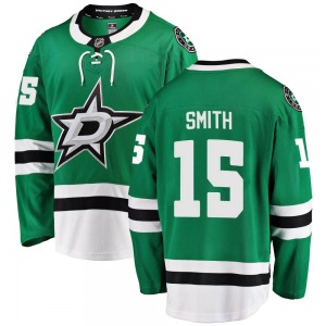 Youth Breakaway Dallas Stars Craig Smith Green Home Official Fanatics Branded Jersey