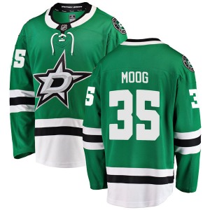 Youth Breakaway Dallas Stars Andy Moog Green Home Official Fanatics Branded Jersey