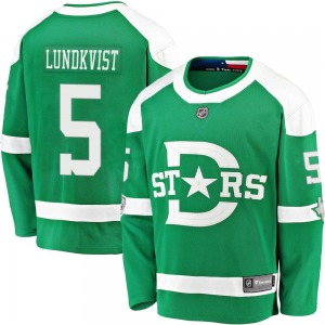 Youth Breakaway Dallas Stars Nils Lundkvist Green 2020 Winter Classic Player Official Fanatics Branded Jersey