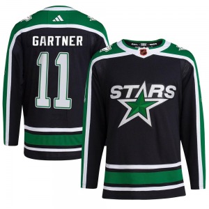 Adult Authentic Dallas Stars Mike Gartner Black Reverse Retro 2.0 Official Adidas Jersey
