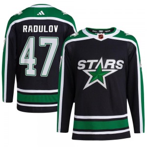 Adult Authentic Dallas Stars Alexander Radulov Black Reverse Retro 2.0 Official Adidas Jersey