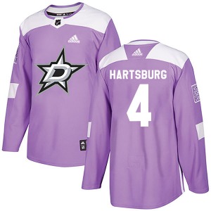 Youth Authentic Dallas Stars Craig Hartsburg Purple Fights Cancer Practice Official Adidas Jersey