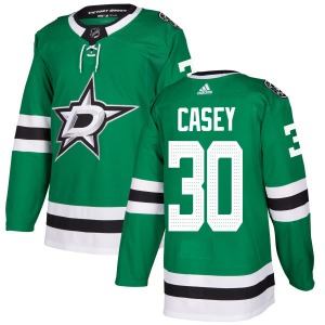 Adult Authentic Dallas Stars Jon Casey Green Kelly Official Adidas Jersey