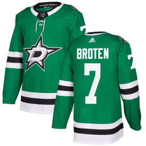 Adult Authentic Dallas Stars Neal Broten Green Kelly Official Adidas Jersey