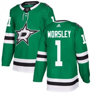 Youth Authentic Dallas Stars Gump Worsley Green Home Official Adidas Jersey