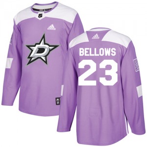 Youth Authentic Dallas Stars Brian Bellows Purple Fights Cancer Practice Official Adidas Jersey