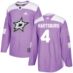 Youth Authentic Dallas Stars Craig Hartsburg Purple Fights Cancer Practice Official Adidas Jersey