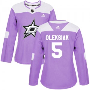 Women's Authentic Dallas Stars Jamie Oleksiak Purple Fights Cancer Practice Official Adidas Jersey