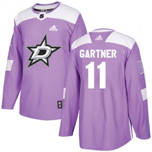 Youth Authentic Dallas Stars Mike Gartner Purple Fights Cancer Practice Official Adidas Jersey
