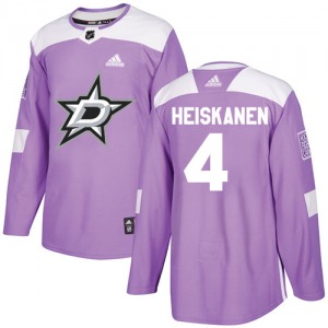 Youth Authentic Dallas Stars Miro Heiskanen Purple Fights Cancer Practice Official Adidas Jersey