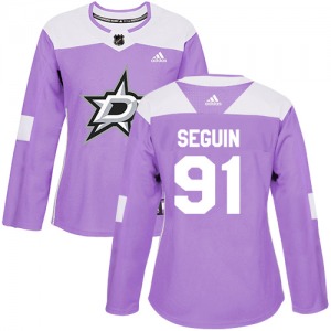 Women's Authentic Dallas Stars Tyler Seguin Purple Fights Cancer Practice Official Adidas Jersey