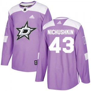 Youth Authentic Dallas Stars Valeri Nichushkin Purple Fights Cancer Practice Official Adidas Jersey