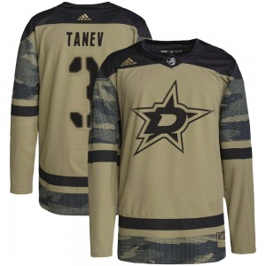 Adult Authentic Dallas Stars Chris Tanev Camo Military Appreciation Practice Official Adidas Jersey