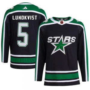 Youth Authentic Dallas Stars Nils Lundkvist Black Reverse Retro 2.0 Official Adidas Jersey