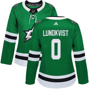 Women's Authentic Dallas Stars Nils Lundkvist Green Home Official Adidas Jersey
