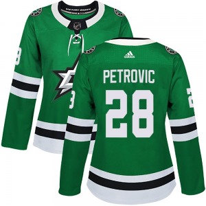 Women's Authentic Dallas Stars Alexander Petrovic Green Home Official Adidas Jersey