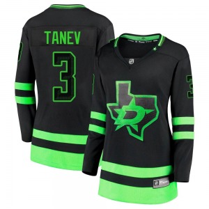 Women's Premier Dallas Stars Chris Tanev Black Breakaway 2020/21 Alternate Official Fanatics Branded Jersey